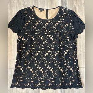 Women’s Talbots NWOT Lace Overlay Top with Lining Size 10